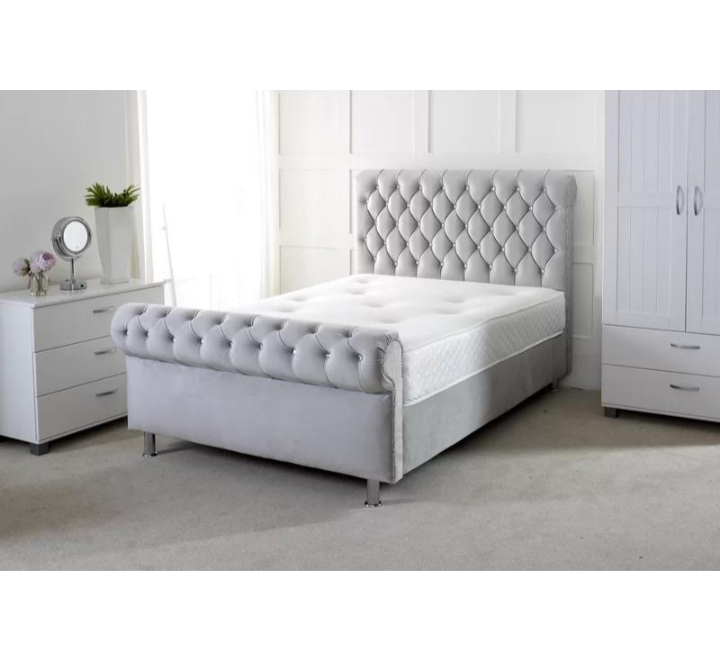 Sleigh Deluxe Bedframe with mattress
