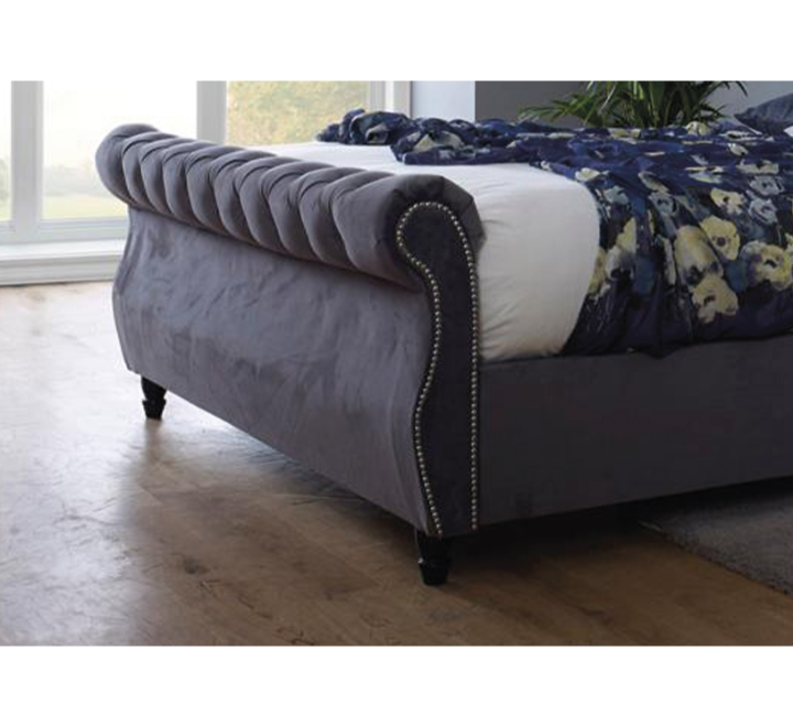 Swan Sleigh Bedframe with mattress