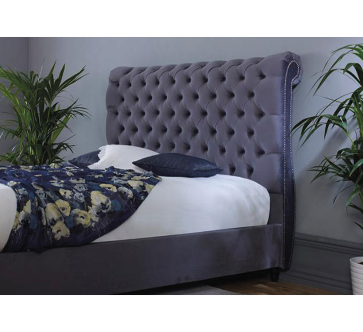 Swan Sleigh Bedframe with mattress